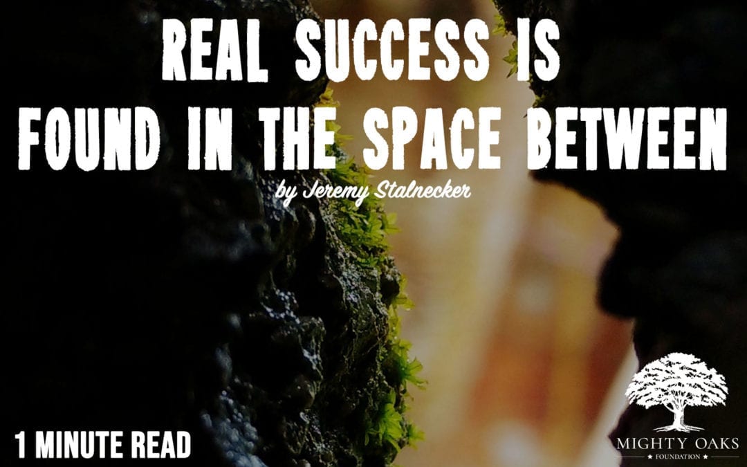 REAL SUCCESS IS FOUND IN THE SPACE BETWEEN