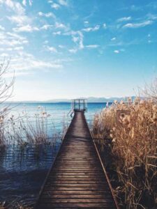 Bridge into water